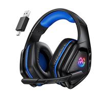 Tatybo Cuffie da gioco senza fili per PC, PS5, PS4, 2,4 GHz USB e Type-C con microfono, batteria 40 H, cuffie Bluetooth per Switch, laptop, mobile, Mac