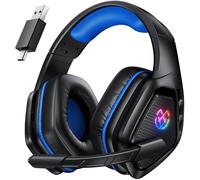 Tatybo Cuffie Gaming Wireless per Ps5 Ps4, Bluetooth Cuffie 2.4 GHz USB e Type-C