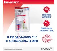 Tau-marin Tau-Kit Duro Spazzolino Duro Tascabile + Dentifricio alle 12 Erbe 20ml