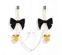 TAUOE Campanello con clip in metallo - Pressione regolabile, ideale per giochi intimi, regali di coppia ed esperienze di piacere senza piercing