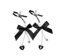 TAUOE Clip multifunzionale in metallo con fiocco rosso romantico, clip per il corpo di coppia, campanella dell'amore, può essere utilizzata per la decorazione e il fissaggio di giochi di ruolo perfest