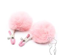 TAUOE Fun Art Plush Clip Clip a spirale regolabile Accessori per decorazioni per feste di Halloween-Rosa