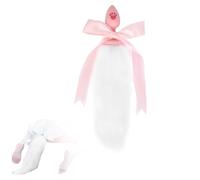 TAUOE Giocattolo con coda in peluche in silicone, giocattolo femminile con fiocco tiragraffi per gatti, adatto per giochi di ruolo in camera da letto, feste e travestimenti - Rosa