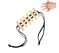 TAUOE Pinza Digitoriale Regolabile, 51 Centimetri, Colore Beige (Con Corda Nera), 21 Grammi