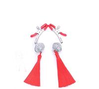 TAUOE Pinze con Nappe Rosse e Campanelle Decorative, 17,5 cm