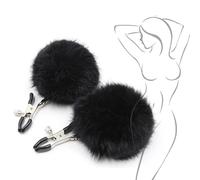 TAUOE VelvetEra Retro Plush Clip Clip regolabile giocattolo Drama Modeling Art Tool coppia interattivo creativo rituale accessori-nero