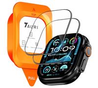 TAURI 2 Pezzi Pellicola Protettiva per Apple Watch Ultra 3/2/1 49mm, Vetro Temperato 9H, Rimozione Automatica Della Polvere, enza Bolle,Pellicola in Vetro HD per iWatch Ultra 49mm