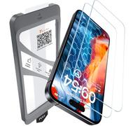 TAURI 2 Pezzi Pellicola Vetro Temperato per iPhone 15 Pro Max | Rimozione Automatica Della Polvere, Durezza 9H Protettiva, Senza Bolle