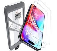 TAURI 2 Pezzi Pellicola Vetro Temperato per iPhone 16 | Rimozione Automatica Della Polvere, Durezza 9H Protettiva, Senza Bolle