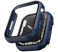 TAURI 2 pezzi per Apple Watch Series 9/8/7 45 mm, protezione schermo duro ultra sottile [sensibile al tatto] in vetro temperato iWatch serie 9/8/7 45 mm-blu