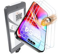 TAURI 3 Pezzi Pellicola Vetro Temperato per iPhone 16 6,1 Pollici, Rimozione Automatica Della Polvere, Durezza 9H Protettiva, Senza Bolle