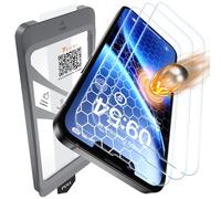 TAURI 3 Pezzi Pellicola Vetro Temperato per iPhone 16e 6,1 Pollici, Rimozione Automatica Della Polvere, Durezza 9H Protettiva, Senza Bolle