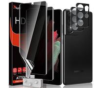 TAURI 4 Pezzi Pellicola Protettiva Anti-Spia Compatibile con Samsung Galaxy S21 Ultra 5G 6,8 pollici, 2 Pezzi Pellicola TPU [Protezione Privacy] e 2 Pezzi Fotocamera Posteriore, Doppia Protezione