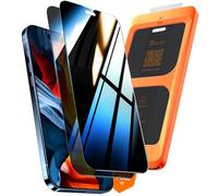 TAURI Privacy Vetro Temperato per iPhone 16 Pro,Rimozione Automatica Della Polvere, Durezza 9H, Senza Bolle,Pellicola Protettiva per iPhone 16 Pro Pellicola Anti-Spy, 2 Pezzi