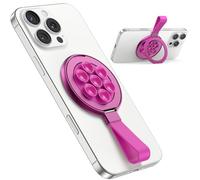 TAURI Supporto Universale Magnetico per Telefono con Ventosa - Montaggio a Mani Libere per Superfici Lisce (Muro, Vetro, Cruscotto) - Compatibile con Smartphone Magnetici, Fucsia