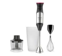 Taurus BAPI 1200 Plus Inox Frullatore a Immersione, Mixer Professionale, Impugnatura in Gomma Ergonomica, 1200W di Potenza, Selettore 20 velocità E Turbo W, Inox, 3 Accessori
