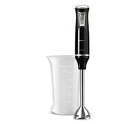 Taurus Bapi 750 Inox - Frullatore a immersione, 750W, regolatore regolabile a 20 velocità, funzione Turbo, lame in acciaio inossidabile, rompighiaccio, design ergonomico, misurino da 500 ml, nero