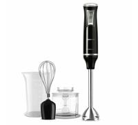 Taurus Bapi 750 Plus Inox - Frullatore a immersione, 750W, regolatore regolabile a 20 velocità, funzione Turbo, lame in acciaio inossidabile, misurino da 500 ml, barra emulsionante, tritatutto