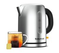 Taurus - Bollitore Selene Compact 2400 W | 1 l | base a 360° | elemento riscaldante nascosto | avvolgicavo | apertura automatica del coperchio | acciaio inox | spegnimento automatico | senza BPA |