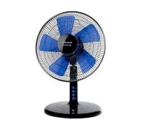 Taurus - Boreal 12 Legend. Ventilatore da tavolo portatile. Ventilatore da tavolo nero / blu. Sistema di oscillazione / inclinazione. 5 lame. Diametro 30 cm. 45W. Base tonda antiscivolo. 3 velocità.