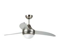 Taurus Fresko 3B - Ventilatore da soffitto con luce, 3 pale, diametro 120 cm, telecomando, timer, lampada 60W, posizione estate,inverno, motore 100% rame, silenzioso