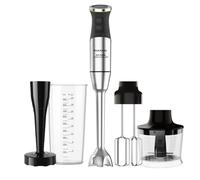 Taurus - Frullatore a Immersione Bapi 1500 Luxe XL, 1500W, 20 Velocità + Turbo, Lame in Acciaio a Doppio Effetto, Bicchiere Dosatore 900 ml, Tritatutto 350 ml, Doppio Emulsionatore, Passaverdure