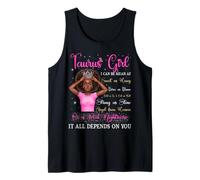 Taurus Girl Black Queen Zodiac Compleanno Afro Donne Rosa Canotta