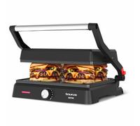 Taurus - Grill Bistro 2600W | 2 in 1: Grill e Piastra | 29x23cm | Stair System | Dual Heat Tech | Rivestimento Antiaderente Senza PFOA | Vaschetta Raccogligrassi | Timer 30 Min.