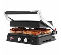 Taurus - Grill Bistro 2600W | 2 in 1: Grill e Piastra | 29x23cm | Stair System | Dual Heat Tech | Rivestimento Antiaderente Senza PFOA | Vaschetta Raccogligrassi | Timer 30 Min