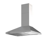 Taurus PR90IXAL - Cappa decorativa in acciaio inox, larghezza 90 cm, 650 m3/h di aspirazione, 3 velocità, comandi meccanici, efficienza A, 200 W, filtri in alluminio lavabili multistrato, LED