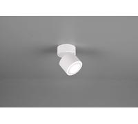 TAURUS SPOT LED 5W 450lm, 3000K METALLO BIANCO ORIENTABILE GIREVOLE BI-EMISSIONE INTERRUTTORI SEPARATI H. 10,9CM