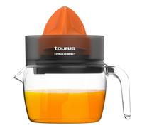 Taurus - Spremiagrumi Elettrico Citrus Compact | Doppio Senso di Rotazione | Cono Extra Large | Smontabile | Lavabile in Lavastoviglie | Design Salvaspazio | Senza BPA | 800 ml