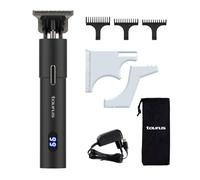 Taurus - Tagliacapelli 5V | Batteria 2000 mAh | 4h autonomia | Lame in acciaio inox | Pulizia rapida | Display digitale | 3 pettini guida + 2 template | Leggero