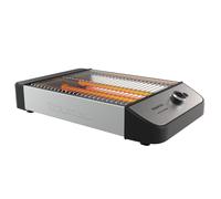 Taurus - Tostapane Orizzontale Neptuno Legend 1000W | Superficie 25x20 cm | 3 Resistenze al Quarzo | Segnale acustico | 4 fette | Vassoio raccoglibriciole | Inox | Avvolgicavo