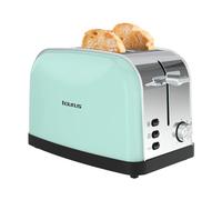 Taurus - Tostapane Vintage II Mint 950W | 2 Fessure 135x35mm | 7 Livelli | 3 Funzioni | Inox | Centratura automatica | Raccoglibriciole | Sollevamento extra | Avvolgicavo | Verde menta