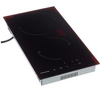 Taurus V302T - Piastra in vetroceramica, 3000 W, 2 zone di riscaldamento, 9 livelli di potenza, controllo touch, timer fino a 99 min, funzione stop&go, blocco per bambini, nero