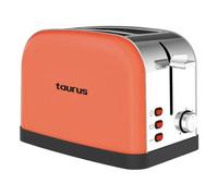 Taurus - Tostapane Vintage II Coral 950W | 2 Fessure 135x35mm | 7 Livelli | 3 Funzioni | Inox | Centratura automatica | Raccoglibriciole | Sollevamento extra | Avvolgicavo | Corallo