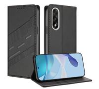 TAUYN Cover Custodia Folio in Pelle per OnePlus Nord 5 5G, Premium PU/TPU Pelle Flip Antiurto Wallet Case, con Supporto & Porta Carta. Nero