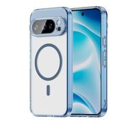 TAUYN Cover per Google Pixel 10/Pixel 10 Pro, Slim TPU Bumper + Retro Trasparente in PC, con MagSafe Protezione Antiurto e Resistente ai Graffi, Rinforzare la con Quattro Angoli Case Cover. Blu