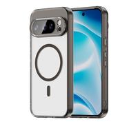 TAUYN Cover per Google Pixel 10/Pixel 10 Pro, Slim TPU Bumper + Retro Trasparente in PC, con MagSafe Protezione Antiurto e Resistente ai Graffi, Rinforzare la con Quattro Angoli Case Cover. Nero