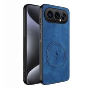 TAUYN Cover per Honor 500 Pro, Ultra Sottile Premium PU Pelle Indietro Custodie e Bumper TPU, Compatibile con Magsafe, Antiurto, Antigraffio Proteggere Custodia. Blu