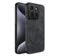 TAUYN Cover per Motorola Signature, Ultra Sottile Premium PU Pelle Indietro Custodie e Bumper TPU, Compatibile con Magsafe, Antiurto, Antigraffio Proteggere Custodia. Nero