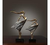 Tauzveok Statue Moderne,Statuetta Bronzo,Statua Coppia Decorazioni Soggiorno Sculture Resina Casa Oggetti Moderni Art,Double Dance