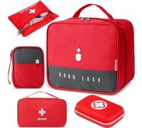 TAVADA Borsa Pronto Soccorso,5pcs Kit di Pronto Soccorso,Impermeabile Alta capacità Borsa Porta Medicine da Viaggio per Casa,Ufficio,Esterno Scatola di Sopravvivenza Mini,Kit di Primo Soccorso