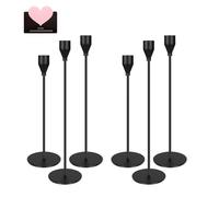 TAVADA Candelabro Set di 6 Oro Portacandele di Diverse Dimensioni24/29/33 cm per Candele Coniche,Porta Candele da Tavolo,Candeliere da Tavolo Ornamento Decorazioni per Matrimoni,Compleanni,Natale