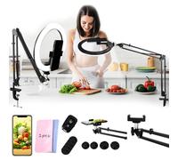 TAVADA Luce Ad Anello LED,Ring Light Professionale,Ring Light Telefono,Rings Lights Con Supporto per Telefono,Ringlight Professionale Dimmerabile per Telefonos Tiktok Trucco Fotografia Youtube Video
