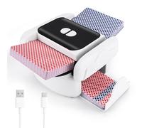TAVADA Mischia Carte Automatico con Batteria,Mescolatore Carte da Gioco,2400 mAh,Silenzioso,Ricaricabile USB.Mescolatore Automatico di Carte da Gioco,Compatibile con Poker,Uno,Blackjack,Skyjo