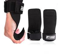 TAVIEW Cinghie da polso per sollevamento pesi, guanti per allenamento, trazioni, shrug, colore nero, 1