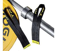 TAVIEW Cinghie da Polso per Sollevamento Pesi Olimpici, Powerlifting, Bodybuilding, Allenamento Funzionale della Forza, per Crossfit - Fasce da Polso in Cotone Resistente, Coppia (Giallo)