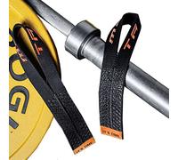 TAVIEW Cinghie da Polso per Sollevamento Pesi Olimpici, Powerlifting, Bodybuilding, Allenamento Funzionale della Forza, per Crossfit - Polsiere in Cotone Resistente, Coppia (Arancione)